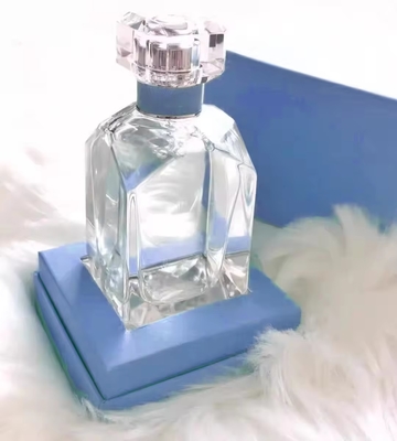 30ML Empty Transparent Square Perfume Luxury Glass Bottles Customizable Logo