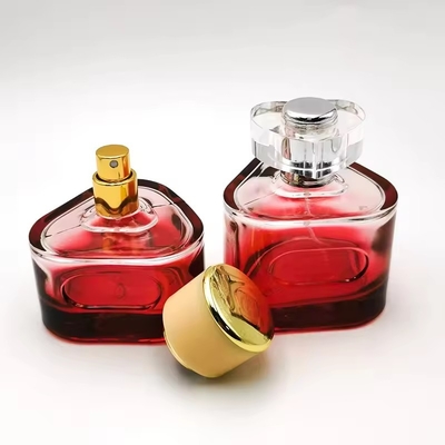 50ml 100ml Empty Perfume Bottle Red Luxury Triangles Perfume Spray Bottle