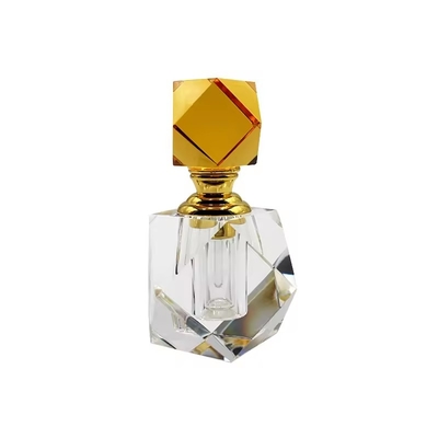 3ml 6ml 12ml Clear Crystal Cut Perfume Bottle with Stopper Empty Glass Bottle