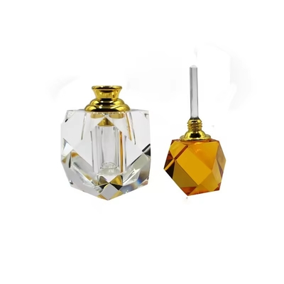 3ml 6ml 12ml Clear Crystal Cut Perfume Bottle with Stopper Empty Glass Bottle
