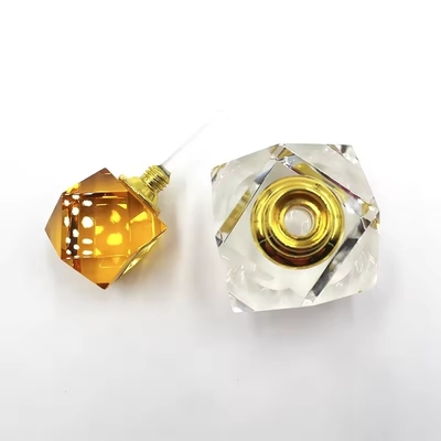 3ml 6ml 12ml Clear Crystal Cut Perfume Bottle with Stopper Empty Glass Bottle