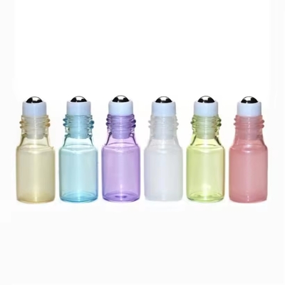3ml Empty Glass Essential Oil Roller Bottle with Steel Ball and Gold Cover
