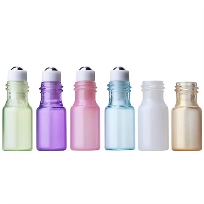 3ml Empty Glass Essential Oil Roller Bottle with Steel Ball and Gold Cover