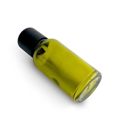 10ml 15ml 30ml Olive Green Orifice Reducer Essential Oil Glass Bottle with Lid
