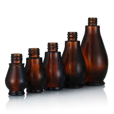 Empty Matte Brown Refillable Essential Oil Bottles  With Dropper Cap 30ml 50ml