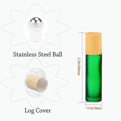 Empty Essential Oil Roll-on Bottles  with Stainless Steel Balls Frosted Glass