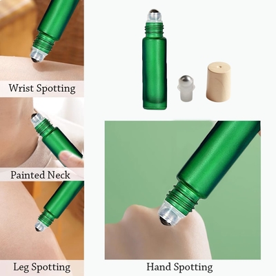 Empty Essential Oil Roll-on Bottles  with Stainless Steel Balls Frosted Glass
