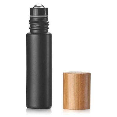 10ml 22/400 Essential Oil Bottles Bamboo Cap 22mm Clear Glass Roller Bottles