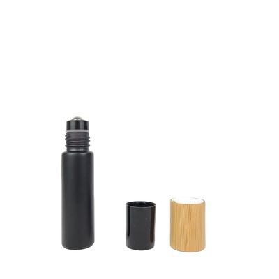 10ml 22/400 Essential Oil Bottles Bamboo Cap 22mm Clear Glass Roller Bottles