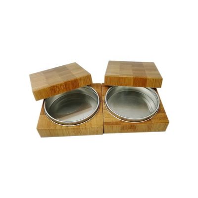 Eyeshadow Small Eye Makeup Box 5g Bamboo Cover SGS Aluminium 61MM