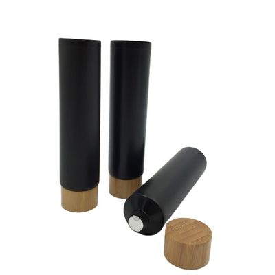 200ml Aluminum Cosmetic Soft Tube Packaging For Cosmetics Bamboo Lid 40/400 40MM