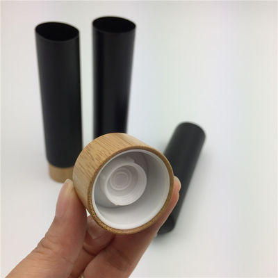200ml Aluminum Cosmetic Soft Tube Packaging For Cosmetics Bamboo Lid 40/400 40MM