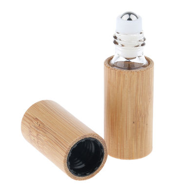 5ml 2.8 Inch Empty Cosmetic Bottles Bamboo Cosmetic Packaging Oil Roller SGS