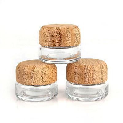 50g 2 Oz Empty Cosmetic Bottles Refillable Bamboo Airless Cream Jar ISO9001