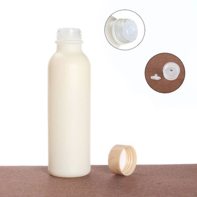 110ml 47/400 Screw Cap Glass Cosmetic Bottles Jars With Bamboo Lids 47mm