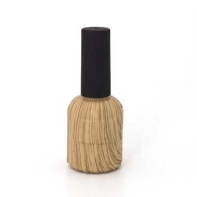 Black Bottle Gel Glass Nail Polish Bottle Bamboo ODM 10ml 0.5oz