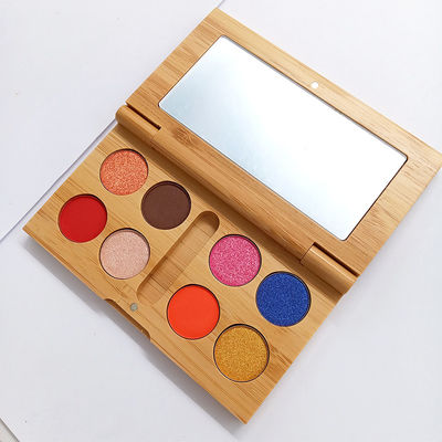 60g 14mm Eye Shadow Boxes Makeup Eye Beauty Box 5.5cm Bamboo Case