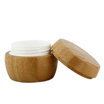 2 Oz 2.95 Inch Bamboo Lid Cosmetic Jar 30ML Airless Pump Cream Jar