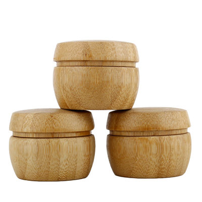 2 Oz 2.95 Inch Bamboo Lid Cosmetic Jar 30ML Airless Pump Cream Jar