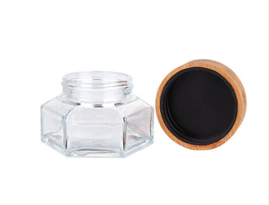 100g 38mm Empty Cosmetic Containers Cream Jar 50ml Bamboo Lid