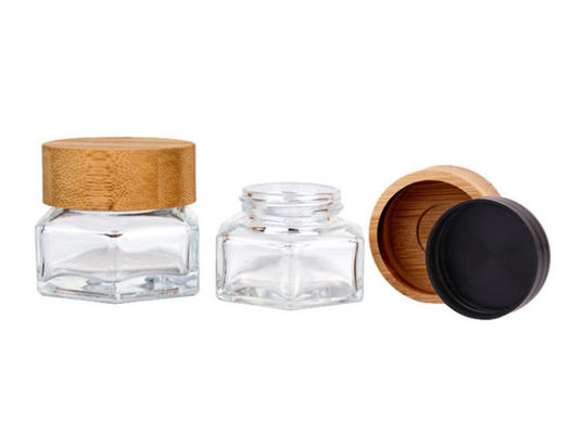 100g 38mm Empty Cosmetic Containers Cream Jar 50ml Bamboo Lid