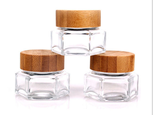 100g 38mm Empty Cosmetic Containers Cream Jar 50ml Bamboo Lid