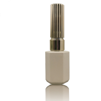 Square 12ml Nail Polish Bottle Matte Ivory Clear Empty