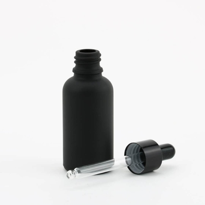 5ml 10ml 15ml Essential Oil Bottles Matte Black With Dropper Frosted