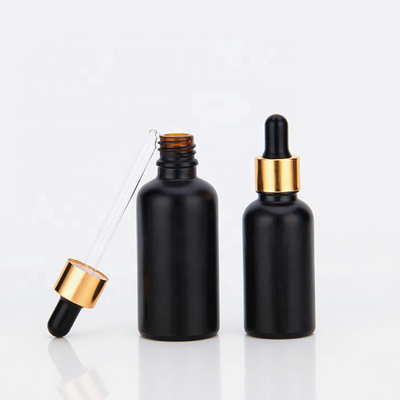 5ml 10ml 15ml Essential Oil Bottles Matte Black With Dropper Frosted